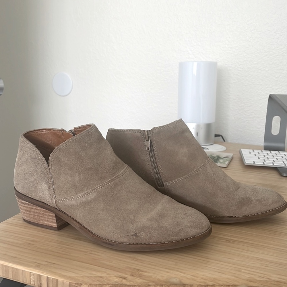 Lucky Brand Suede slip on ankle boot